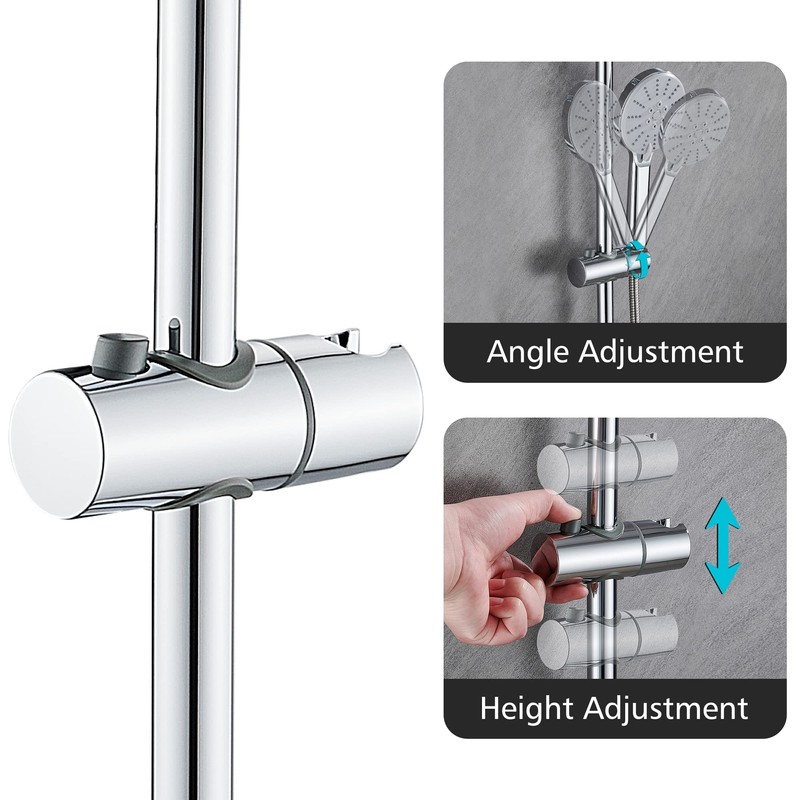 TRUSTLIFE Stainless Steel Shower Rail 68 cm Silver Shower Rail