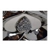 Silver Crushed Diamonds Love Sign on Heart Sparkle Ornaments |
