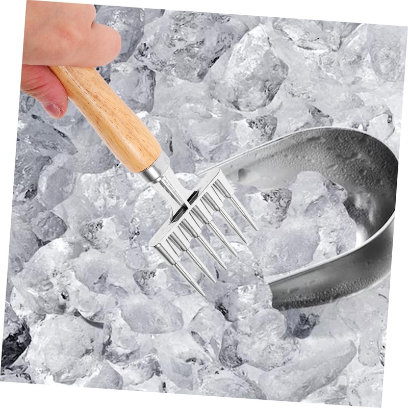 MAGICLULU 4pcs Aluminum Ice with Wood Handle Versatile Ice Tool