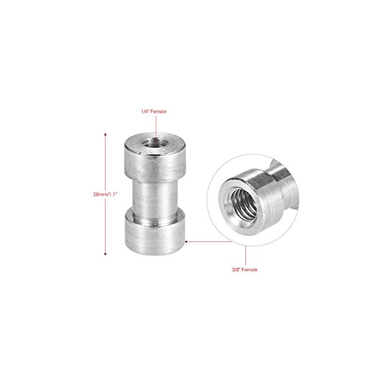 HEIYE Screw, 5pcs 1/4"-20" and 3/8"-16 Female Spigot Screw Thread