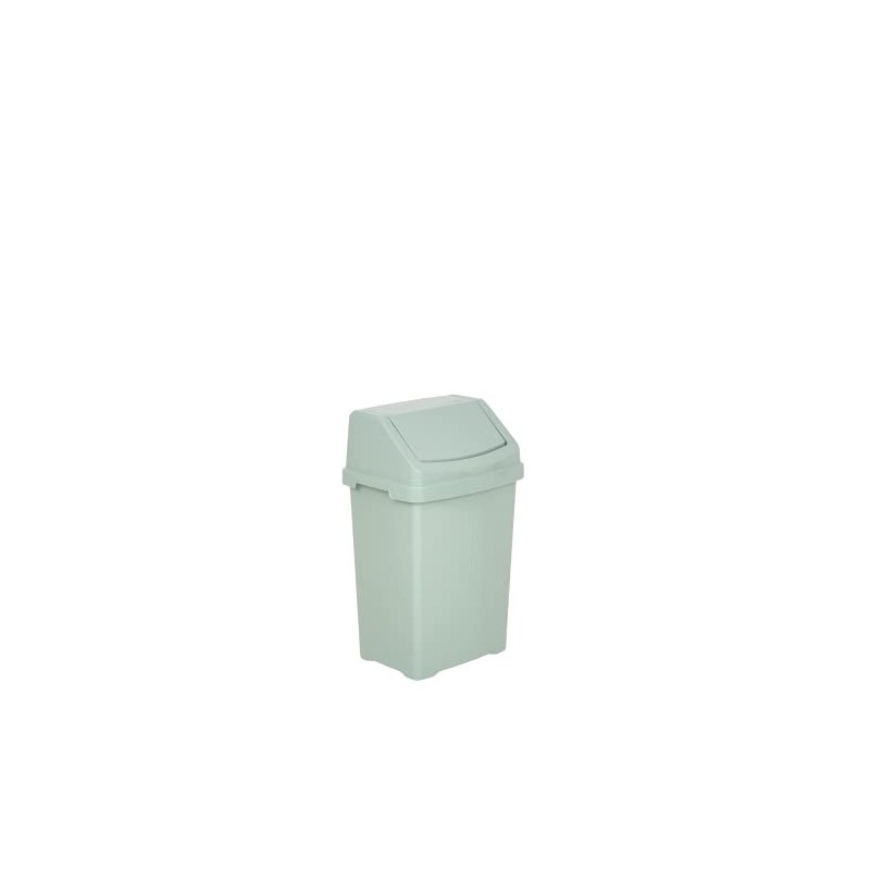8L Litre Swing Bin Plastic Dustbin with Swing Top Lid