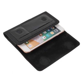 DFV mobile - Nylon Case Metal Belt Clip Horizontal Textile and Leather for INFINIX SMART - Black