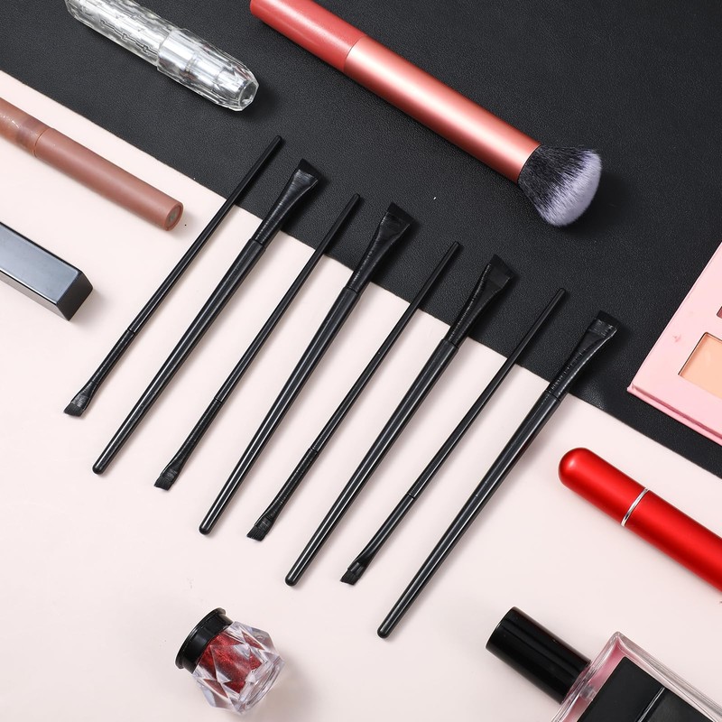 20 Pcs Angled Eyebrow Eyeliner Brush Eyebrow Brush Flat Eyebrows