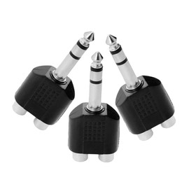 Kisangel 3pcs RCA to Audio Splitter Adapter Dual RCA to for Amplifiers Mixers Speakers Easy Plug Play Installation