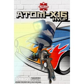 Atom New Mini X16 HVLP Spray Gun Automotive Paint Gun WITH FREE GUNBUDD LIGHT!! - 1.4