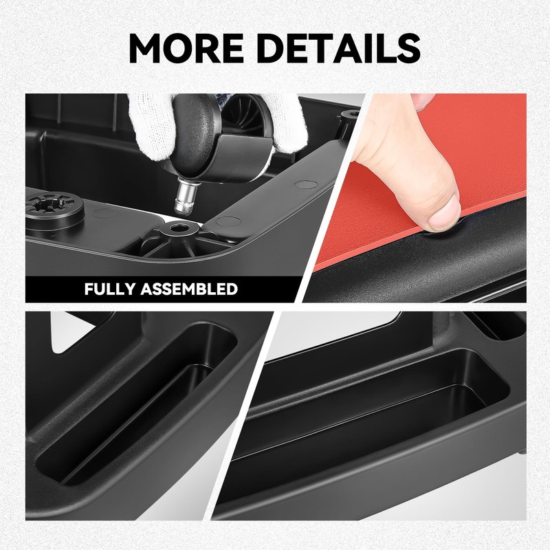 Auto Dynasty Portable Rolling Tool Seat with Functionality Built-in Storage