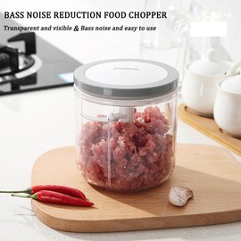 Manual Food Processor Vegetable Chopper, ZWCEGND 1000ML Onion Chopper Hand Pull String Garlic Chopper Mincer, Whisk and Smoothie Blender