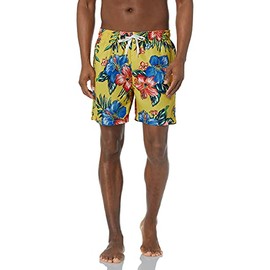 Kanu Surf Men's Monaco Swim Trunks (Regular & Extended Sizes), St. Lucia Yellow, Medium