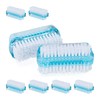 Relaxdays Nail Brush Set of 8 Double-Sided Hand Brush with
