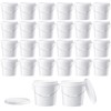 Tioncy 24pcs 2 Gallon Plastic Bucket with Lid Heavy Duty
