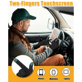 Glove Liners Lightweight Running Gloves, Touch Screen Winter Ski Gloves Mittens Liners with Silicone Strips, Anti-Slip Warm Cycling Riding Driving Hiking Gloves for Early Winter, Spring Or Fall