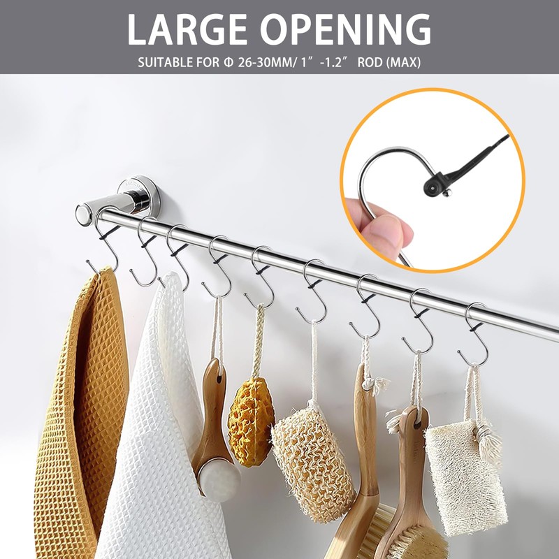 Sopito Hooks for Hanging, Pack of 8 S Hooks with
