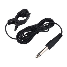 Walfront Micrófono de de Recogida con Clip Portátil, Recogida Vocal para Sintonizador de Instrumentos Musicales, Interfaz de 0,24 Pulgadas, Cable de 90 Pulgadas