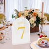 JOYIT Frosted Arch Wedding Table Numbers 1-10 with Stands –