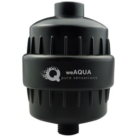 NO BS Heavy Duty Shower Filter with 99% REMOVAL – Shower Filter Head for Hard Water, Chlorine, Fluoride, Heavy Metals, Lead, Iron, Chemicals & Much More - Installation Hardware Parts - Black