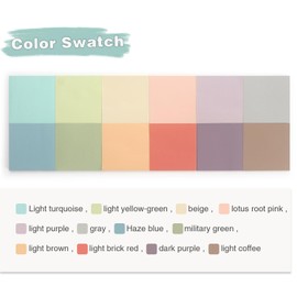 Sticky Notes 3x3 Inch, 12 Pack, 12 Assorted Vintage Color Self-Stick Notes Pads, 50 Sheets/Pad, Perfect for Office, School, and Home Organization