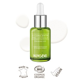HUYGENS - Hyaluronic Acid Concentrate - Organic Origin - Day Serum with Hyaluronic Acid - 99% Natural - Revitalising Formula - 30 ml - Vegan - Made in France