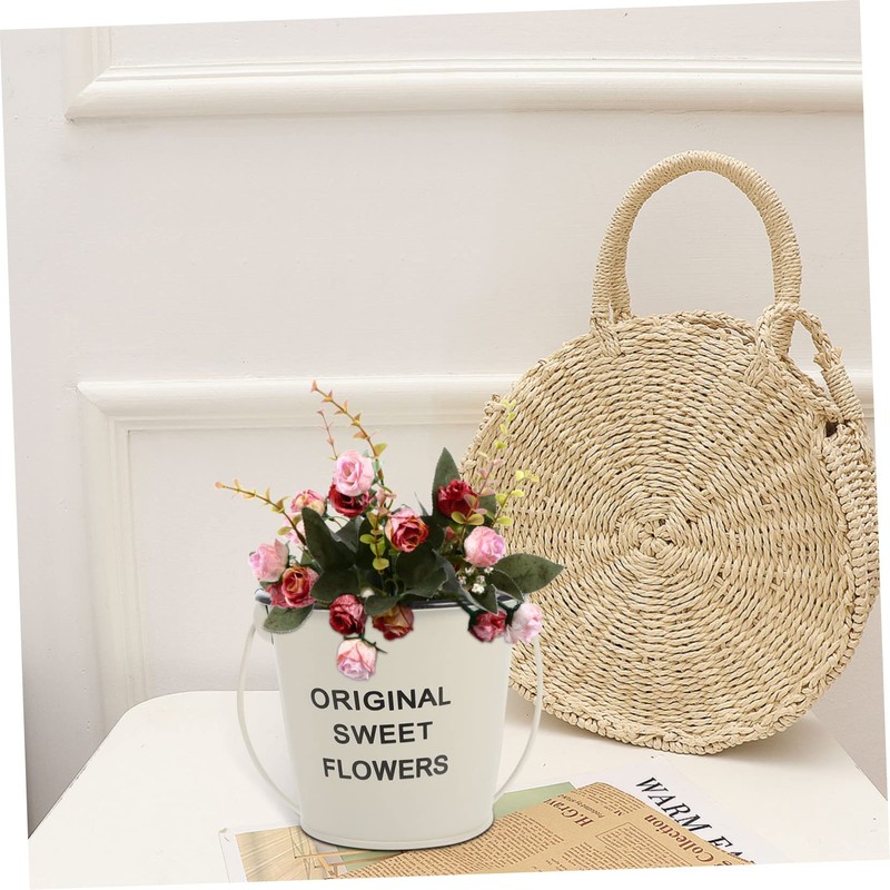 BESPORTBLE 1pc Chic Small Iron Bucket Creative Flower Container Versatile