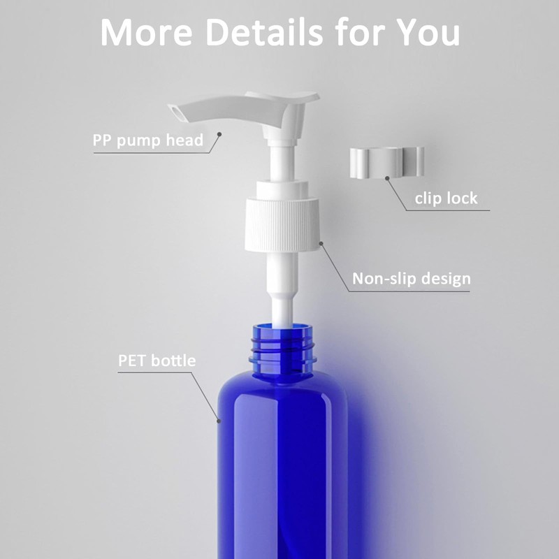 Apstaqeoo 6Pcs 100ML Empty Travel Bottles Plastic Pump Bottle Lotion