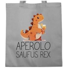 Shirtracer - Cotton Bag - & Alcohol Women - Aperolo Saufus Rex | Party | City Festival | Street Party | JGA | Malle Party | Drinking Fun, 2 Light Grey, Unit size