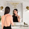 LOAAO 22X30 Inch Silver Bathroom Mirror, Rounded Rectangle Silver Metal
