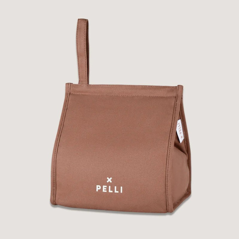Pelli Big Break Canvas Insulated Lunch Bag, Charcoal Grey