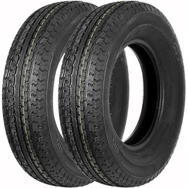 Set of 2 Durun ST205/75R15 Radial Trailer Tire, 205 75R15 ST 205/75R15, 8 Ply Load Range D, 107N