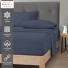Pizuna Cotton Percale Double Fitted Sheet Dark Blue,100% Long Staple