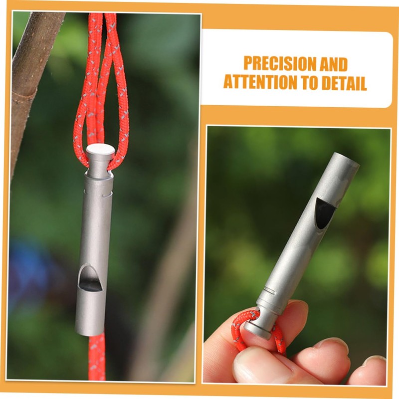Kisangel Survival Whistle Emergency Signal Portable Keychain Metal Hiking Outdoor