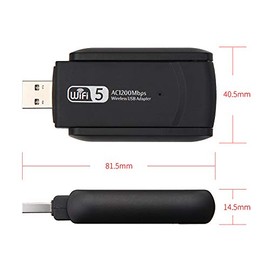 Adaptador inalámbrico USB WiFi 1200Mbps Lan USB Ethernet 2.4G 5G Tarjeta de red WiFi de doble banda WiFi Dongle WiFi