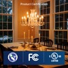 FLSNT 40W Equivalent LED Chandelier Light Bulbs, Dimmable Amber LED