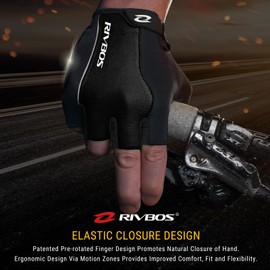 RIVBOS Cycling Gloves Bike Gloves for Men Women with Anti-Slip Shock-Absorbing Pad for Bicycle/Workout/Road Bike/Gym/Driving CHG002