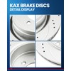 KAX Rear Brake Rotors Compatible with Ford F-150 2012-2018 Drilled