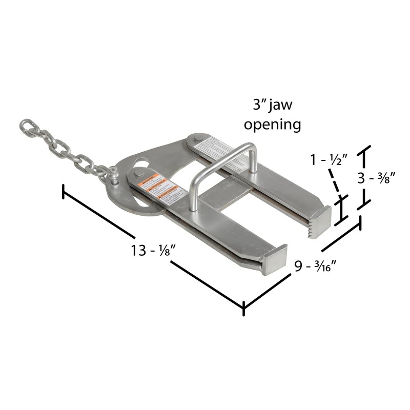 Vestil PAL-14 Steel Cam Action Pallet Puller 3 In. Jaw
