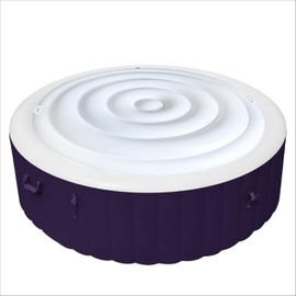 5.4 Ft Inflatable Hot Tub Cover with Handle, Insulated Hot Tub Lid for Outdoor Inflatable Round Hot Tub, Portable Hot Tub Cover Protector Save Energy Protecting Tubs from Wind Rain Debris and Dust