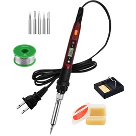 Soldering Iron Kit, 80W 110V LCD Digital Solder Irons, Portable Welding Tools with Ceramic Heater, Accurate 356°F-896°F, for Metal, Jewelry Electrical Repairs, DIY