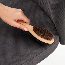 Rayen 2084 1 Natural Bristle for Dust Removal | Clothes Brush with 2 Sides | For All Types of Fabric, Wood, Black, Brown, 0