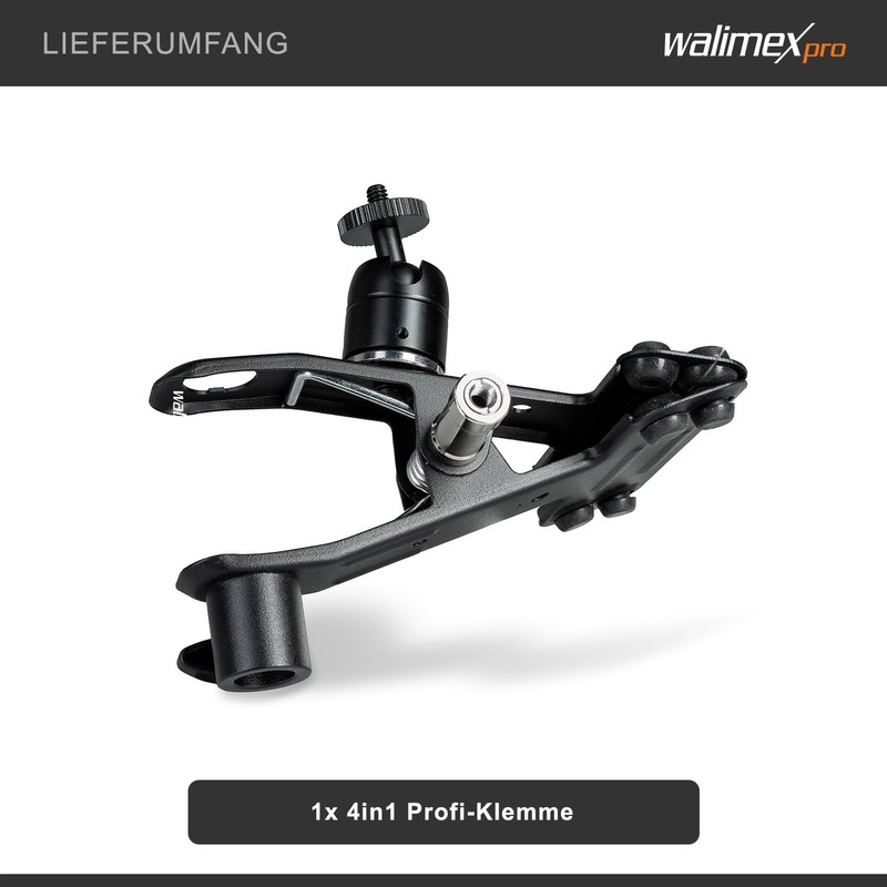 Walimex 4 in 1 Studio Clamp - Black