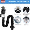 Kit de Drenaje para Lavabos de Cocina,3 en 1 Tubo