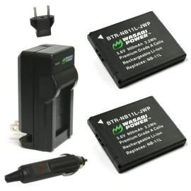 Wasabi Power Battery (2-Pack) and Charger for Canon NB-11L, NB-11LH
