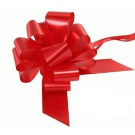 Wedding Car Kit RED 3x Large 50mm Poly Pull Bows & 6 Metres 2" Poly Ribbon