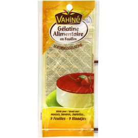 Vahine Gelatine Sheets 9 x 2g (Pack of 5, Total 45 Sheets)