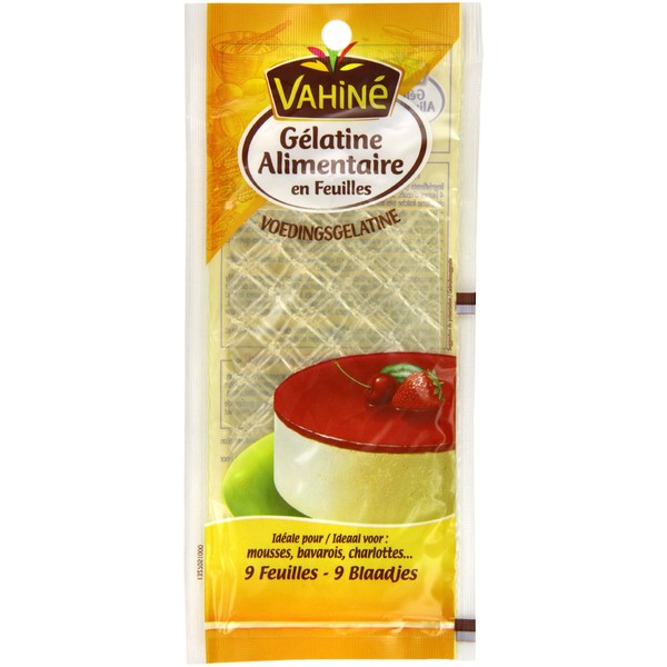 Vahine Gelatine Sheets 9 x 2g (Pack of 5, Total