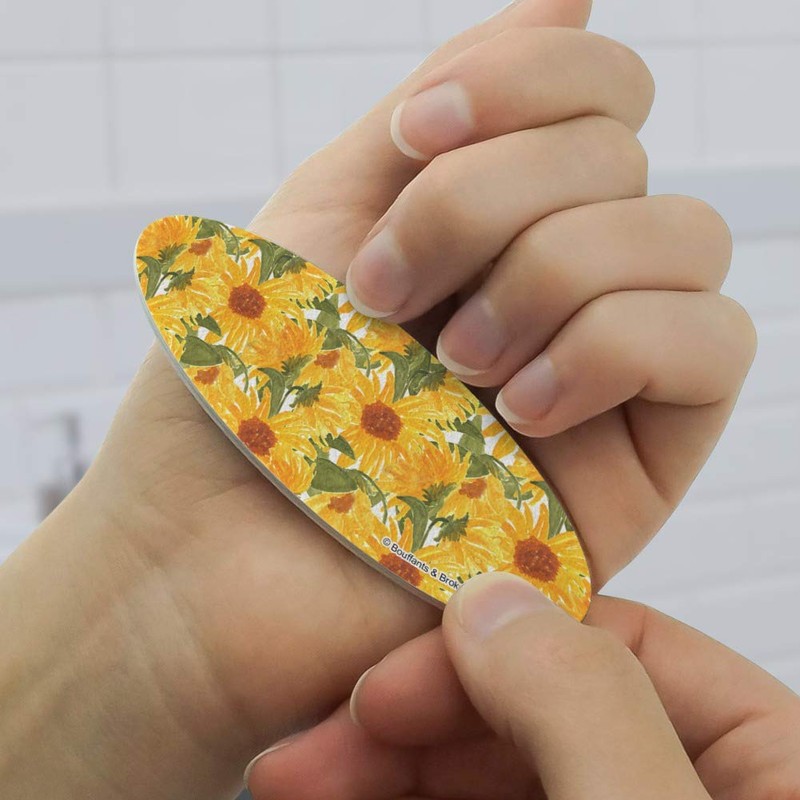 Sunny Sunflowers Double-Sided Oval Nail File Emery Board Set 4