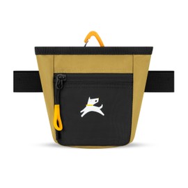 OllyDog Goodie Treat Bag, Dog Treat Pouch, Waist Belt Clip for Hands-Free Training, Magnetic Closure, Dog Training and Behavior Aids, Three Ways to Wear (Antelope)