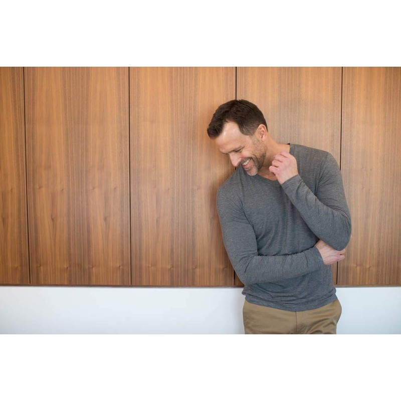 Mr. Davis Men's Long Sleeve Bamboo Viscose Base Layer Lounge