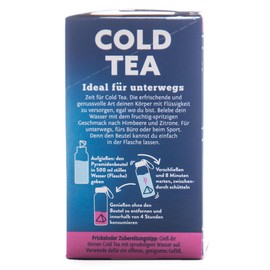 Meßmer Cold Tea Raspberry Lemon 14 Pyramid Bags / Pack of 6