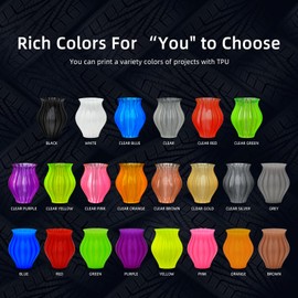 Geeetech TPU Filament 1.75mm, 500g (1.1lbs) Spool, Shore 95A Flexible 3D Printer Filament with High Elasticity, Dimensional Accuracy ±0.03mm, Fits Most FDM Printers, Brown