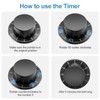 Newaner Mechanical Kitchen Timer, Adsorbable Magnetic Timer, Reusable Waterproof Stainless