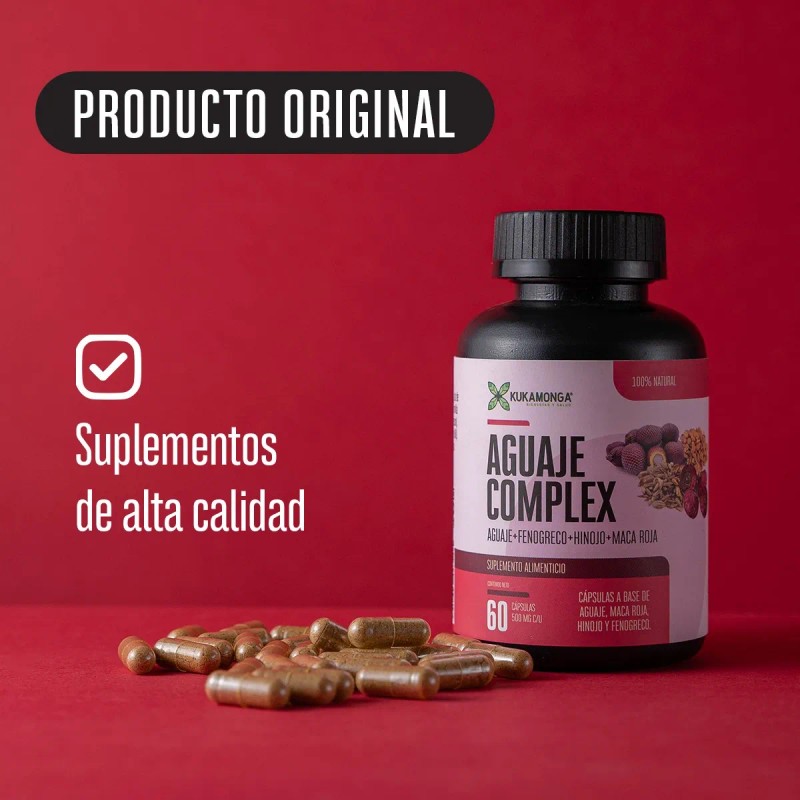 Aguaje Complex 60 Cápsulas - Fenogreco + Hinojo + Maca